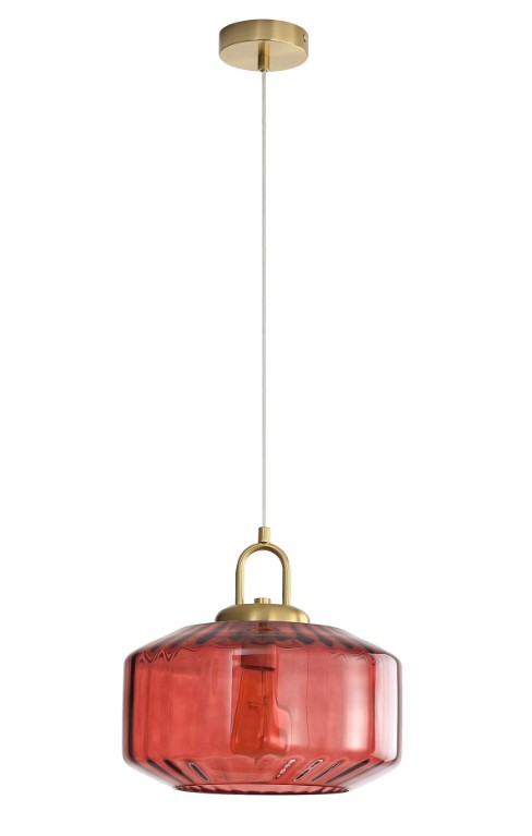 CLARISE ROSE Geometric Glass Pendant